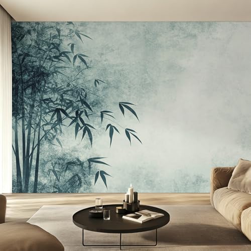 Générique Papier Peint Panoramique Forêt de Bambou, Papier Peint Méditation Zen Fond pour Chambre Wallpaper, Fresque Murale pour Salon Salle Deco Murale,...