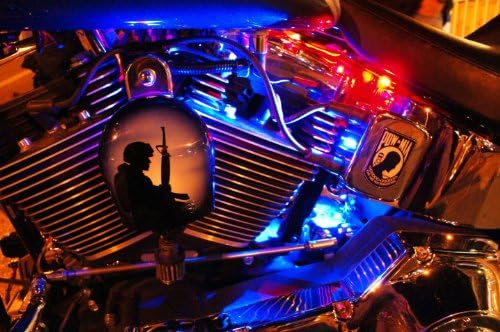 Blue 8 PC LED Neon Motorcycle Lighting