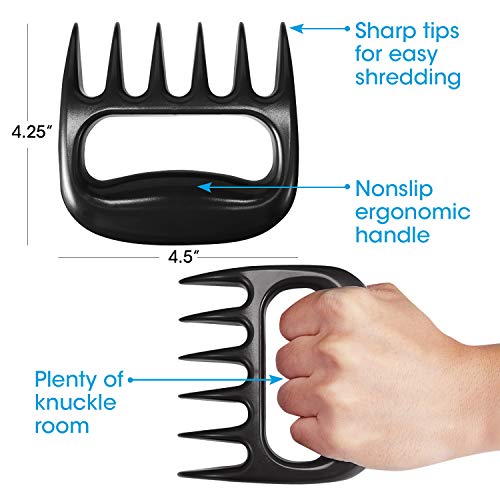 Unicook Bbq Claws 2 Pack, Shredder Claws To Shred Lift & Carve Pork, Turkey, Chicken, Brisket, Ham - Barbecue Utensil Tool For Bbq Grilling Smoking Roasting, Black #TOP4