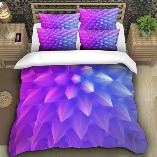 Housse de couette 200x200cm empreinte animale parure lit double 3D - 5