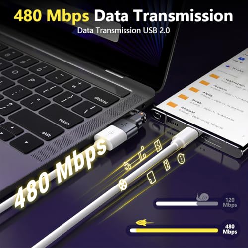 Image of ZORBES USB to USB C Adapter Flexible Swivel Magnetic Type C Male to USB Female Adapter, Supports 480Mbps Data Transfer, OTG Adaptor Compatible with 1Phone 16 /15 Series, MacBook /1Pad Series
