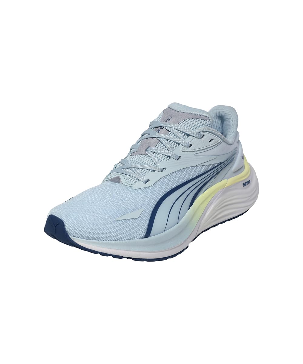 Puma Electrify Nitro 4 WnRoad - Scarpe da Corsa da Donna, Vetro Mare Grigio Indaco Scuro Echo, 38 EU