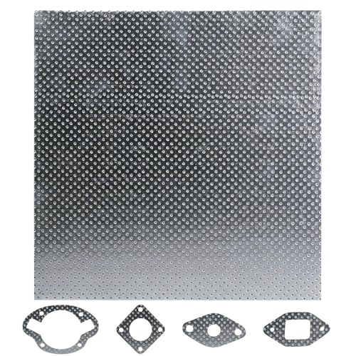 LYPPUL Fogli Guarnizione di Scarico Collettore Spessore 1,8 mm Dimensioni 20x20 cm, Carta per Guarnizioni di Scarico in Metallo, Carta Guarnizione Collettore, Tagliabile per Auto Moto Tosaerba Motore