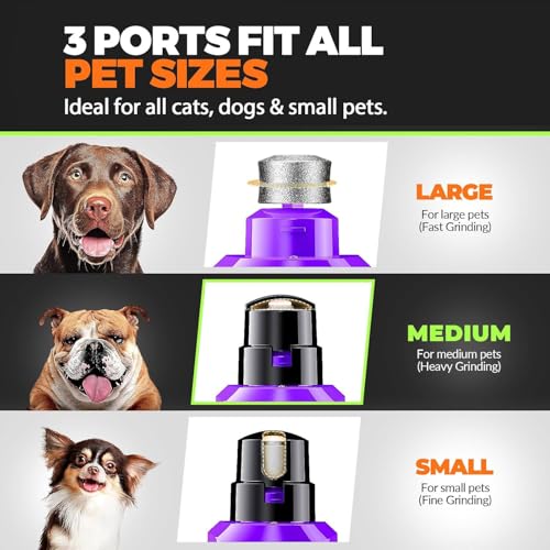 Molinillo de uñas para perros recargable con cortador de garras LED 6