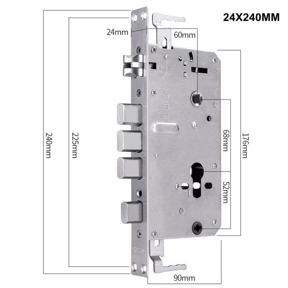amiciSmart Intelligent Door Lock, WiFi Compatible Lock with Camera and Video Doorbell, Anti-Theft Protection, SmartLife App Remote/IC Keys/Biometric Fingerprint/Password/Mechanical Key Unlock 4