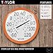 Taylor Big and Bold Wall Thermometer, Indoor Outdoor Thermometer, Wireless Thermometer with Easy to Read Numbers for Patio, Pool, and Indoor Areas, 13.25-inch, Orange