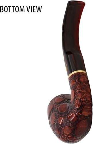 Miniatura 9 de Alligator Savinelli Pipe - Pipa de tabaco de brezo, pipa artesanal italiana, pipa de tabaco hecha a mano, pequeñas pipas de tabaco de madera ligeras