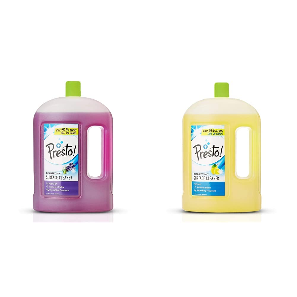 Presto! Amazon Brand Disinfectant Floor Cleaner Combo - Lavender (2 L) & Citrus (2 L) (B07R3D37X7) Amazon Price History, Amazon Price Tracker