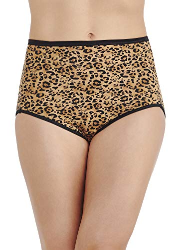 Vanity Fair Women's Illumination Brief Panties (Regular & Plus Size), Toffee Leopard Print, 8