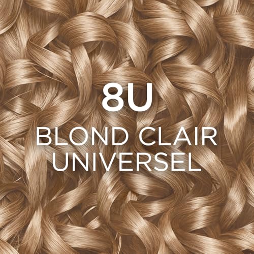 Coloration Permanente 8u Blond Universel Sans Ammoniaque Couvre 100% Cheveux Blancs Excellence Nude 'oreal Paris La Boîte De Coloration - vue 4