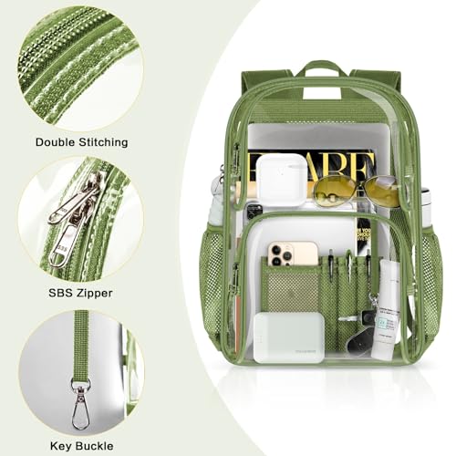 Image of PAMANO Clear Backpack Heavy Duty Transparent See Through Bag for College Work Travel Security