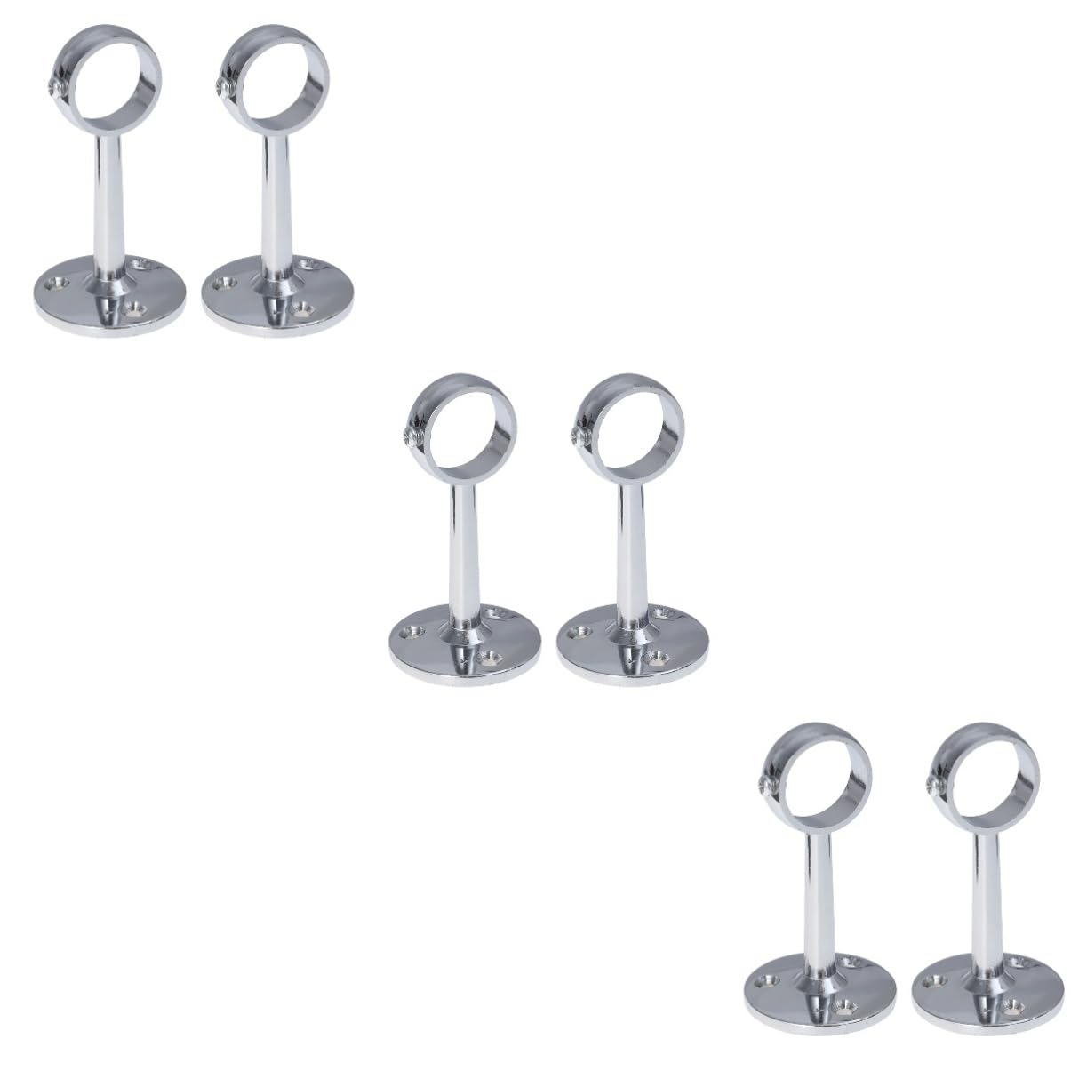 TOPBATHY 6pezzi Supporto Per Bastoni Appendere Supporto Per Asta Armadio Resistente Per Tende e Abbigliamento Installazione Facile Bagno Camera e Cucina