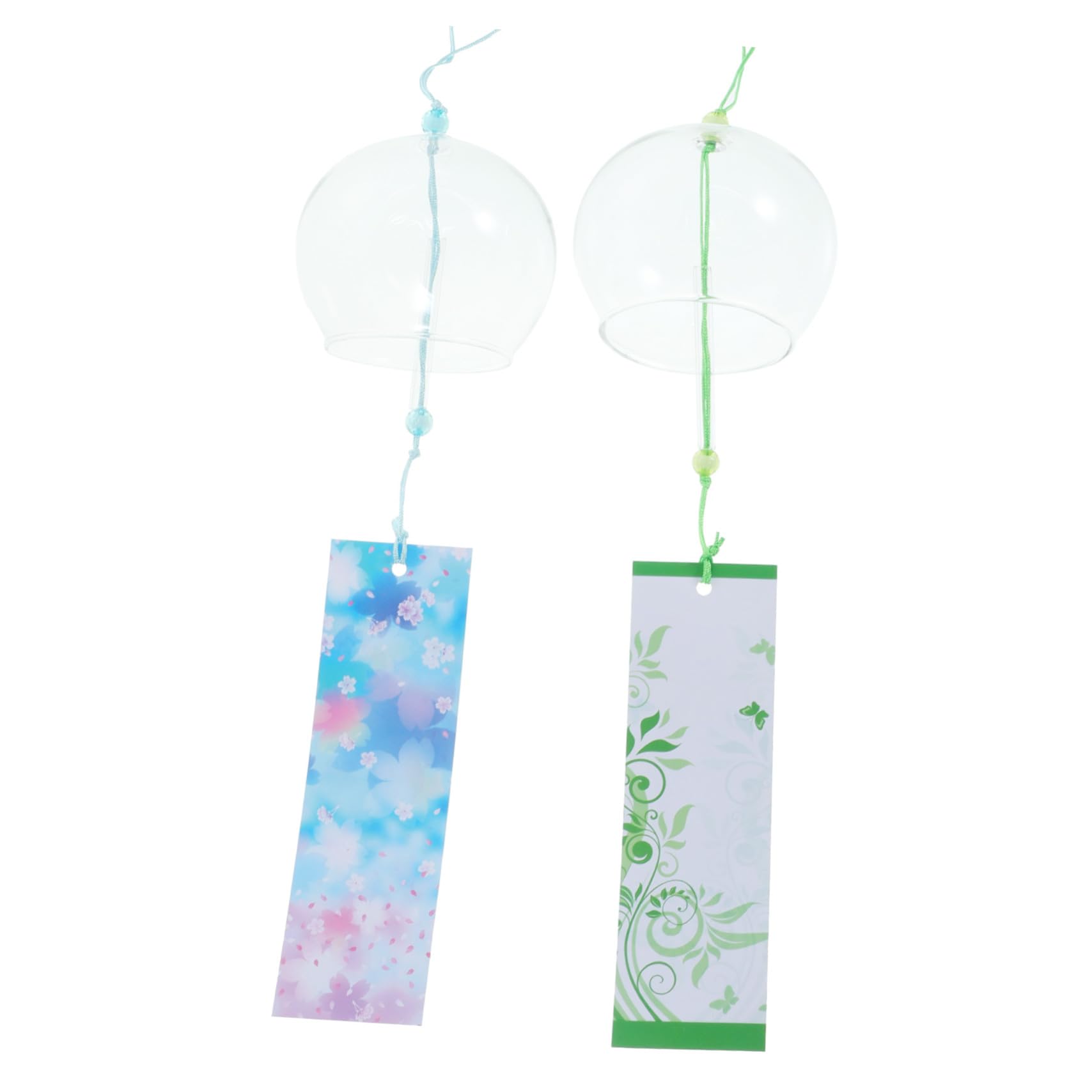 DOITOOL 10 Stück Teiliges Glas Windspiel Japanisches Design Dekoratives Fenster Gartendeko Windspiel mit Klarem Klang für Balkon Festival und Entspannende Atmosphäre
