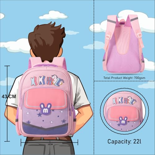 Image of Tinytot 22 Litre 17-Inch Waterproof Large School Bag for Boys & Girls, Kids School Bag, School Backpack for Girls and Boys, for Kids, Ideal for Children