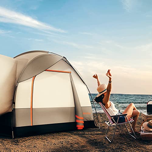 Wasagun Suv Tent With Removable Sun Shelters Pu2000Mm Waterproof Rain Fly Car Tent For Camping Outdoor Travel Up To 6-8 Person Spacious Room 8.2 Ft * 8.2 Ft X 6.5 Ft #TOP4