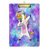 Galaxy Clipboard A4 uchwyty na dokumenty i formularze do biura, uczniów i dzieci srebrne 30 x 23 cm galaktyka dabing jednorożec, CB0E20
