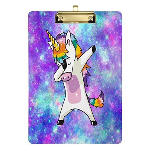 Galaxy Clipboard A4 uchwyty na dokumenty i formularze do biura, uczniów i dzieci srebrne 30 x 23 cm galaktyka dabing jednorożec, CB0E20