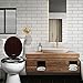 Round Toilet Seat Molded Wood Toilet Seat with Zinc Alloy Hinges, Easy to Install also Easy to Clean, Anti-pinch Wooden Toilet Seat by Angol Shiold (Round, Dark Brown)