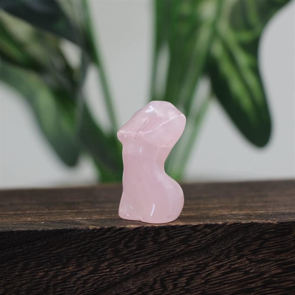 Model Statue Home Decor Crystal Carved Stone Female Body Bust Figurine, Rose Quartz Goddess Gifts Crystals and Stones(Color:Tiger Eye)