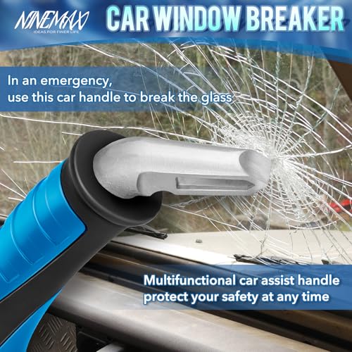 NINEMAX Einstiegshilfe Auto Senioren Ausstiegshilfe Auto,2 Stück Haltegriff für Car Zum Aussteigen für Behinderung Schwangere(Schwarz/Blau)