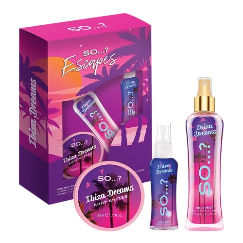 So…? Escapes Ibiza Dream Womens Dream Girl Body Mist & Body Butter Fragrance Gift Set