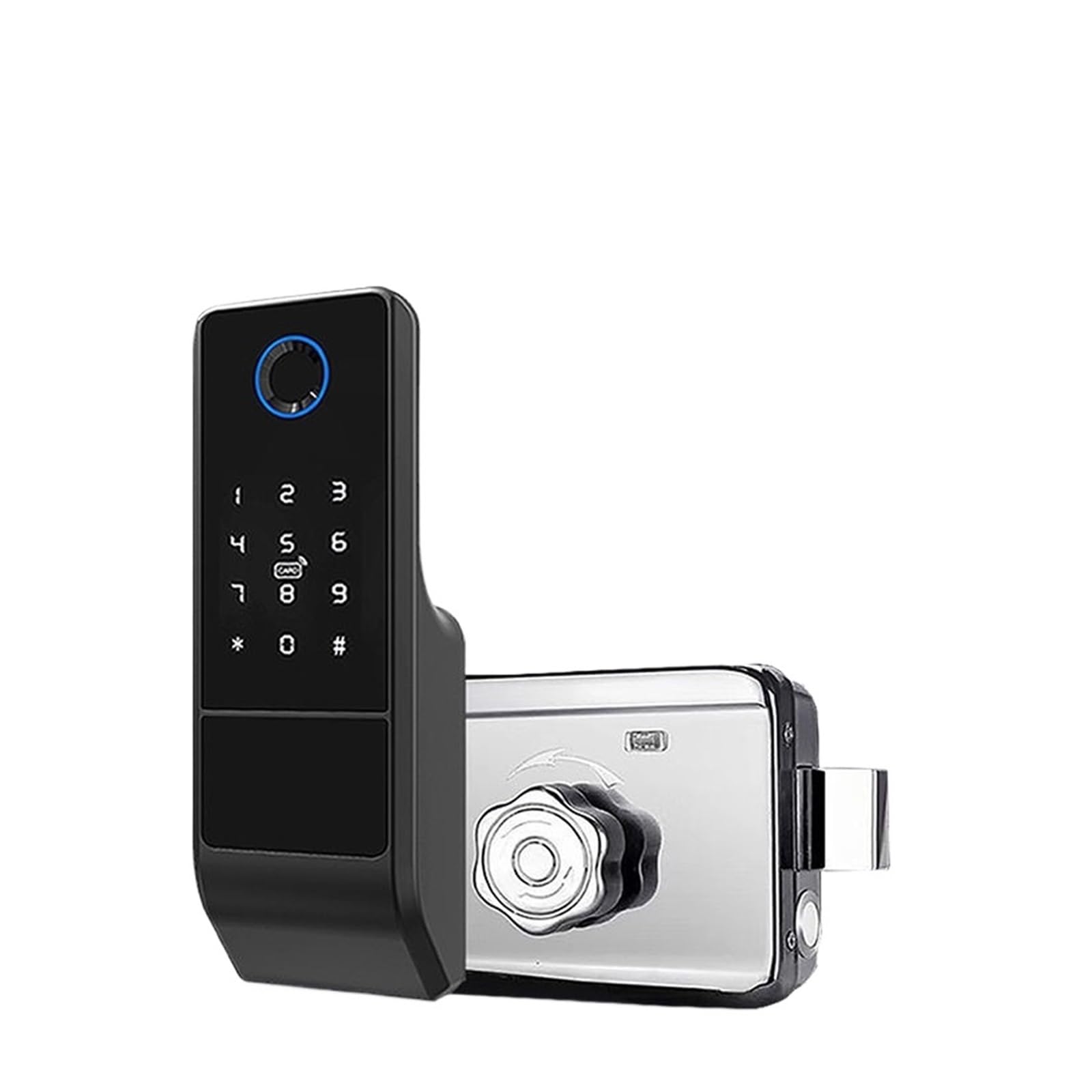 DIGNIFE Smart Door Lock, Bluetooth Fingerprint Waterproof Outdoor Gate Lock Passcode Card Keyless Smart Door Lock