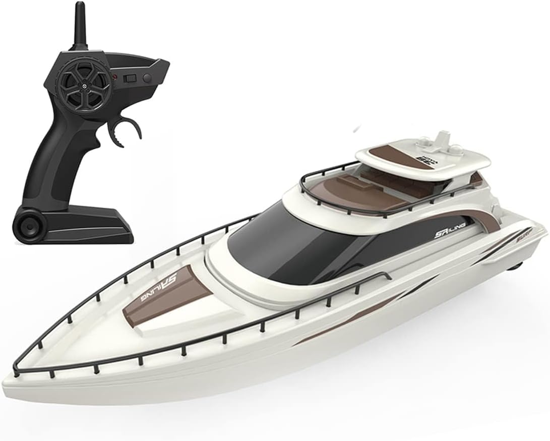 Remote Control Boat 4CH Electric Watercraft RC Sail Cruise Boat Yacht 15km/h for Lake Pool 14y+ Beginners