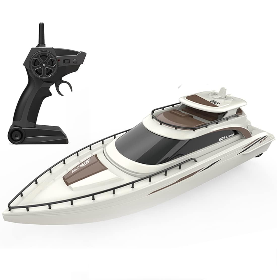 Remote Control Boat 4CH Electric Watercraft RC Sail Cruise Boat Yacht 15km/h for Lake Pool 14y+ Beginners
