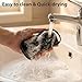 2 PC Silicone Body Scrubber, 2 in 1 Exfoliating Shower Bath Scrubber, Soft Silicone Loofah for Sensitive Skin, Shower Hair Scalp Massager, Easy to Clean, Lather Well (Grey&Black)