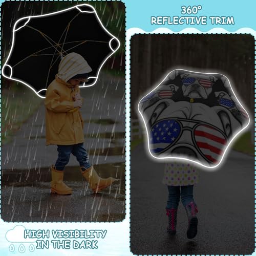 Paraguas para niños reflectante ideal para los días de lluvia camino al colegio 6