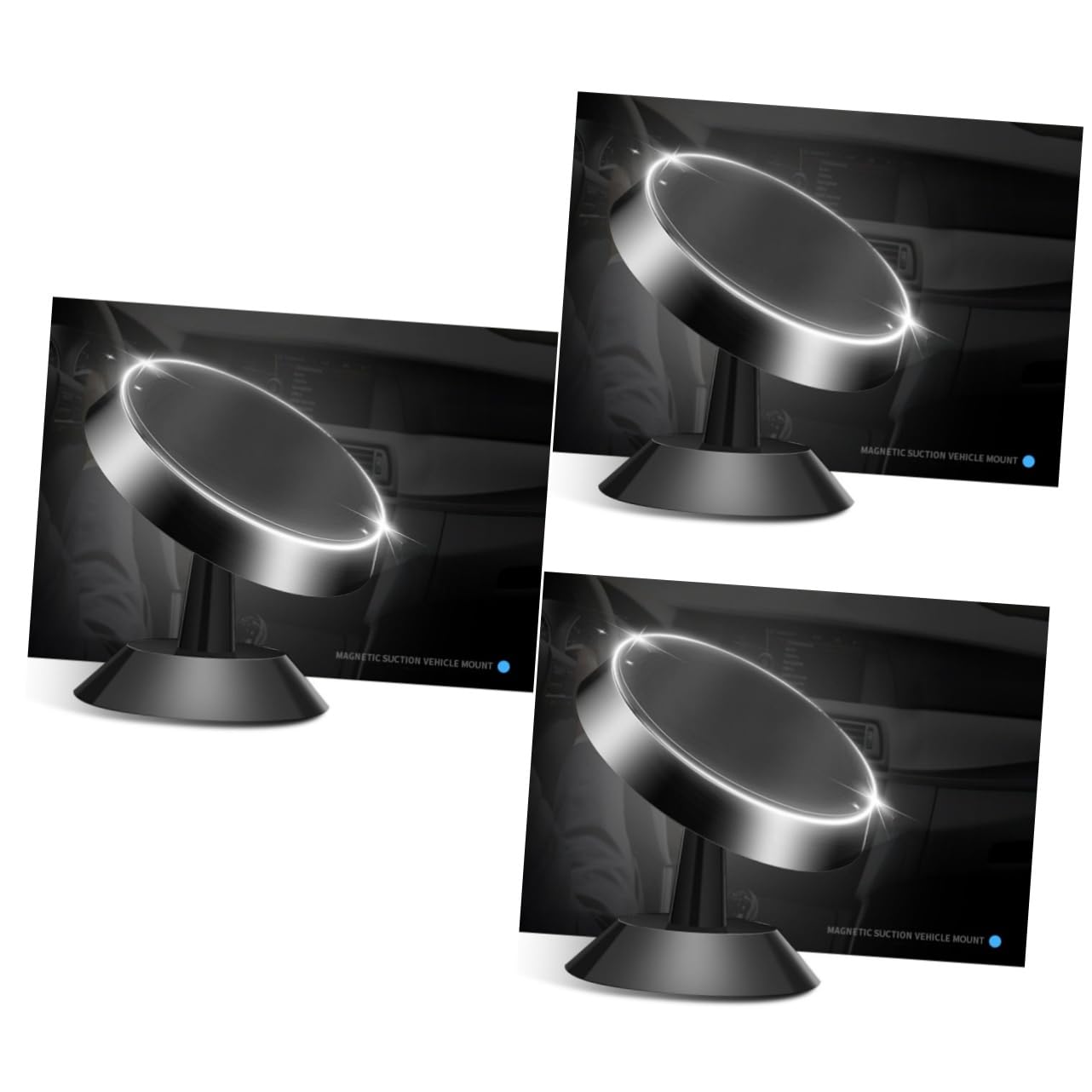 jojofuny 6piezas Soporte Magnético para Teléfonos Vehículos Montaje para Tablero Adhesivo Compatible Smartphones y De Negro