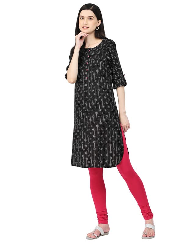 Image of Robinbosky Cotton Churidhar Leggings for Women - Stylish, Stretchable & Flattering Fit for All-Day Comfort