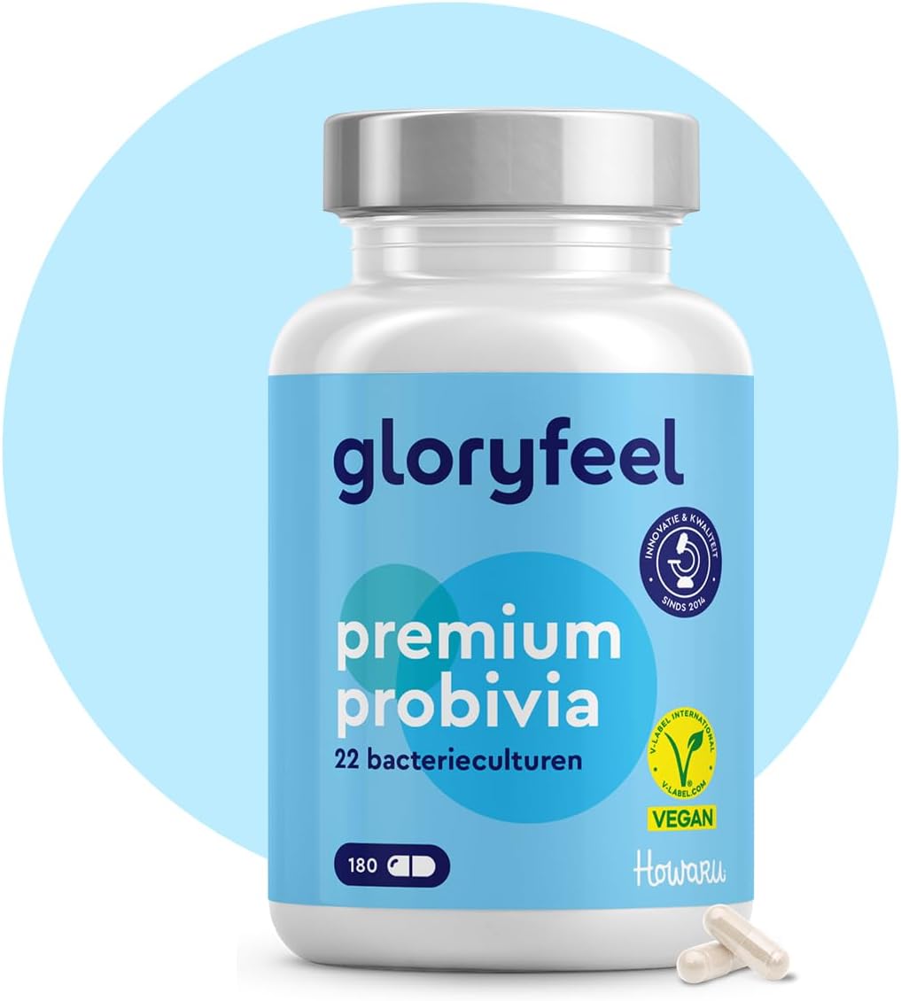 Premium Probiotica Probivia cultuurcomplex – merkgrondstof HOWARU® – 22 stammen + inuline – incl Lactobacillus, Bifidobacterium – 10 miljard CFU per dag – 180 maagsapresistente capsules