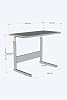 80X40 Height Adjustable Desk Sewing Table Patient Dining Table Laptop Stand