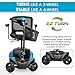 Pride Go Go Elite Traveller 2 Mobility Scooter + Pride Mobility Cell Phone Holder, XLR Phone Charger, Mobility Yours Rear Basket, 300 Lbs Weight Capacity, New EZ-Turn Feature (Robins Egg Blue, 18 AH)