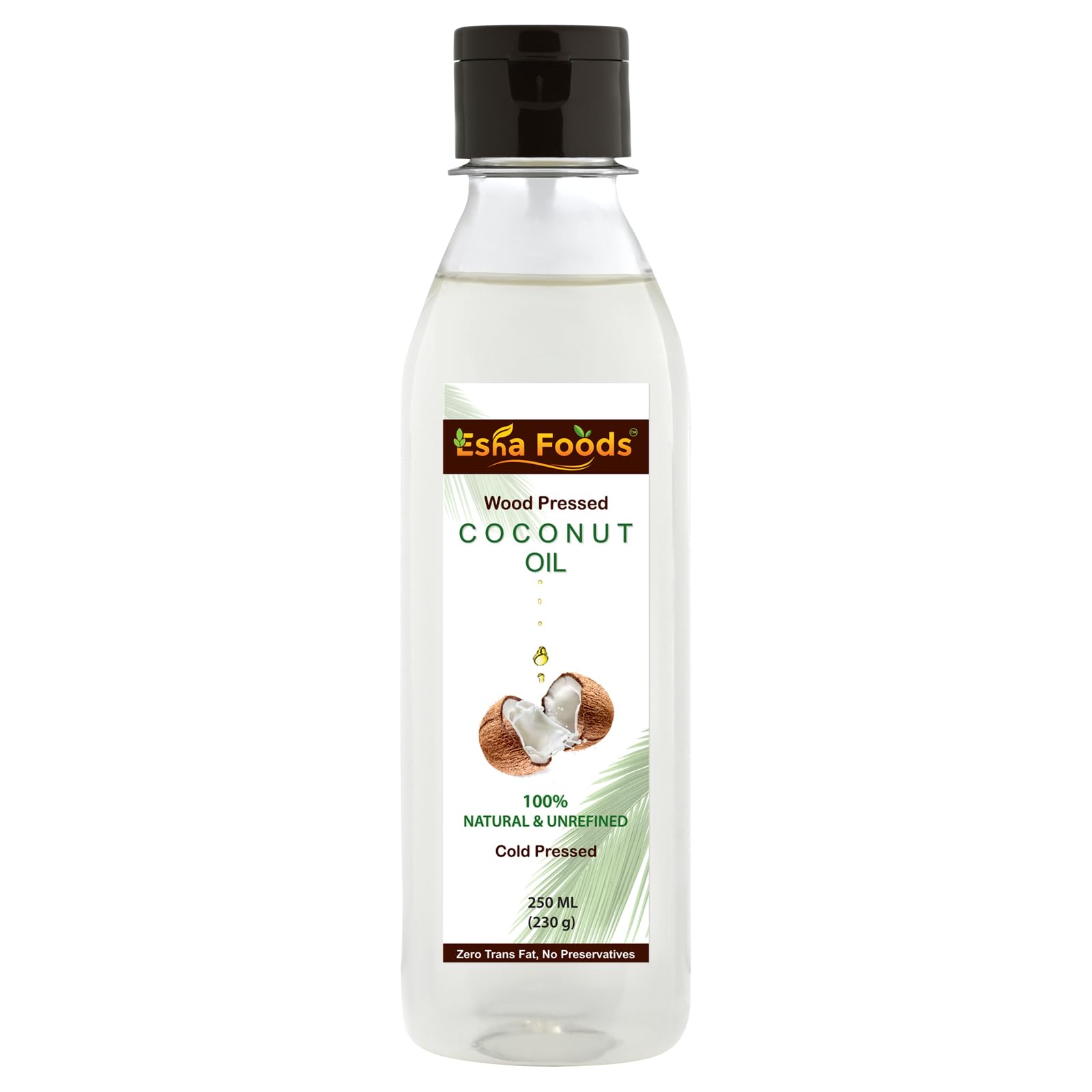 Esha Foods Natural and Pure, Unrefined Wood | Cold Pressed Coconut Oil Sourced from the Mangalore’s coastal aera-250ML (B0CYSTMVYB) Amazon Price History, Amazon Price Tracker