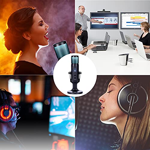 USB Mikrofon, RGB PC Gaming Kondensator Mikrofon Studioqualität für PS4 Mac LED Farbatmosphärenlicht Microphone mit… - Image 7