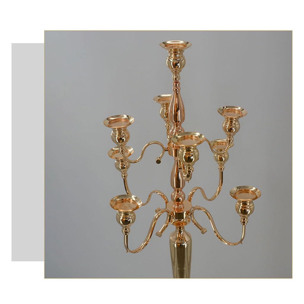 Portavelas Accesorios De Mesa De Hotel De Boda con Candelabro De Metal Candelabros Decorativos(A)