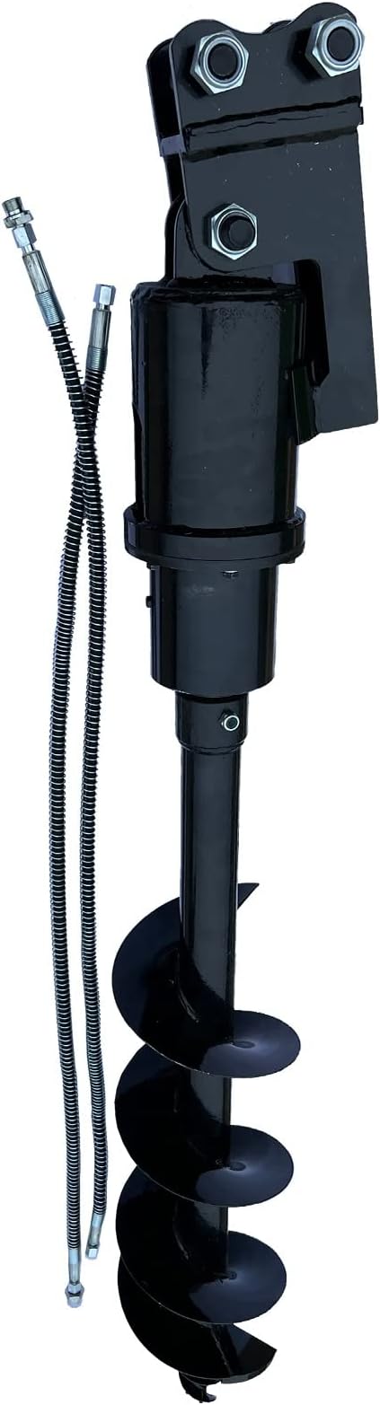 Heavy Duty Hydraulic Auger Attachment for HITACHI EX08 1 Ton Mini Excavator Micro Digger or Similar Machines with Pins