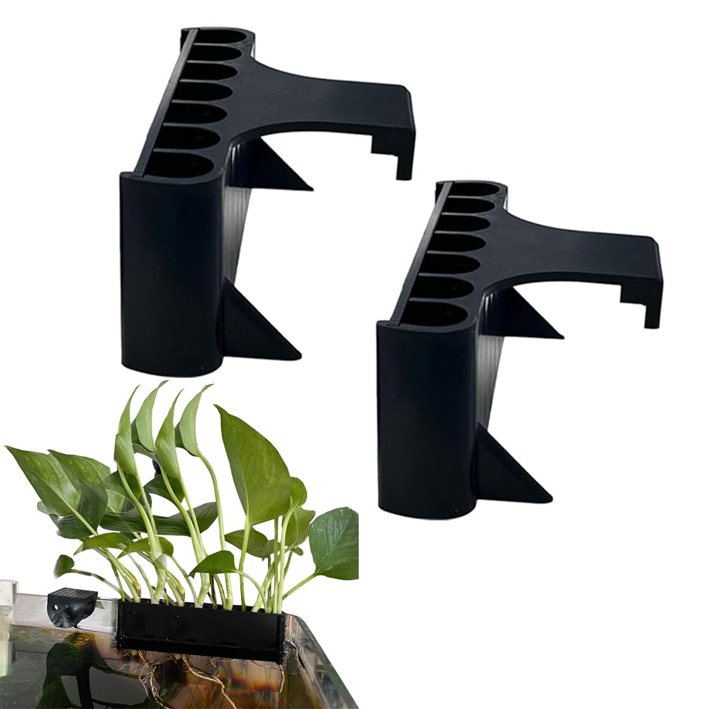 2PC 7 Holes Upgraded Aquatic Plant Cup Holder for Fish Tank - Perfect for Aquaponic Cultivation and Aquascape Decorations on Top of Tank