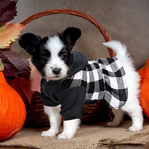 2 Pieces Christmas Knitted Plaid Dog Hoodie Dress Xmas Outfit Warm Soft Dog Sweater Skirt with Hat Winter Pet Coat… - Image 7