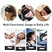 TOPTIE 4 Pack Polyester Sleep Mask, Elastic Eye Mask Blindfold for Sleep Work Travel Study, 3 1/8