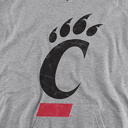 LOGOVISION University of Cincinnati Official Distressed Primary Logo Youth Kids Pull-Over Hoodie Sweatshirt2