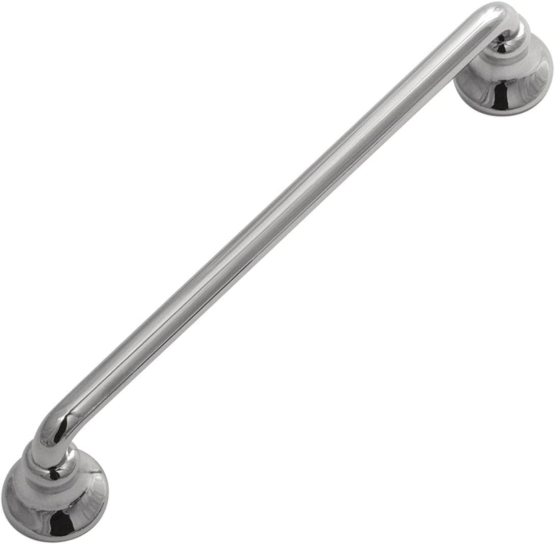 Hickory Hardware 1 Pack Solid Core Kitchen Cabinet Pulls, Luxury Cabinet Handles, Hardware for Doors & Dresser Drawers, 5-1/16 Inch (128mm) Hole Center, Chrome, Savoy Collection