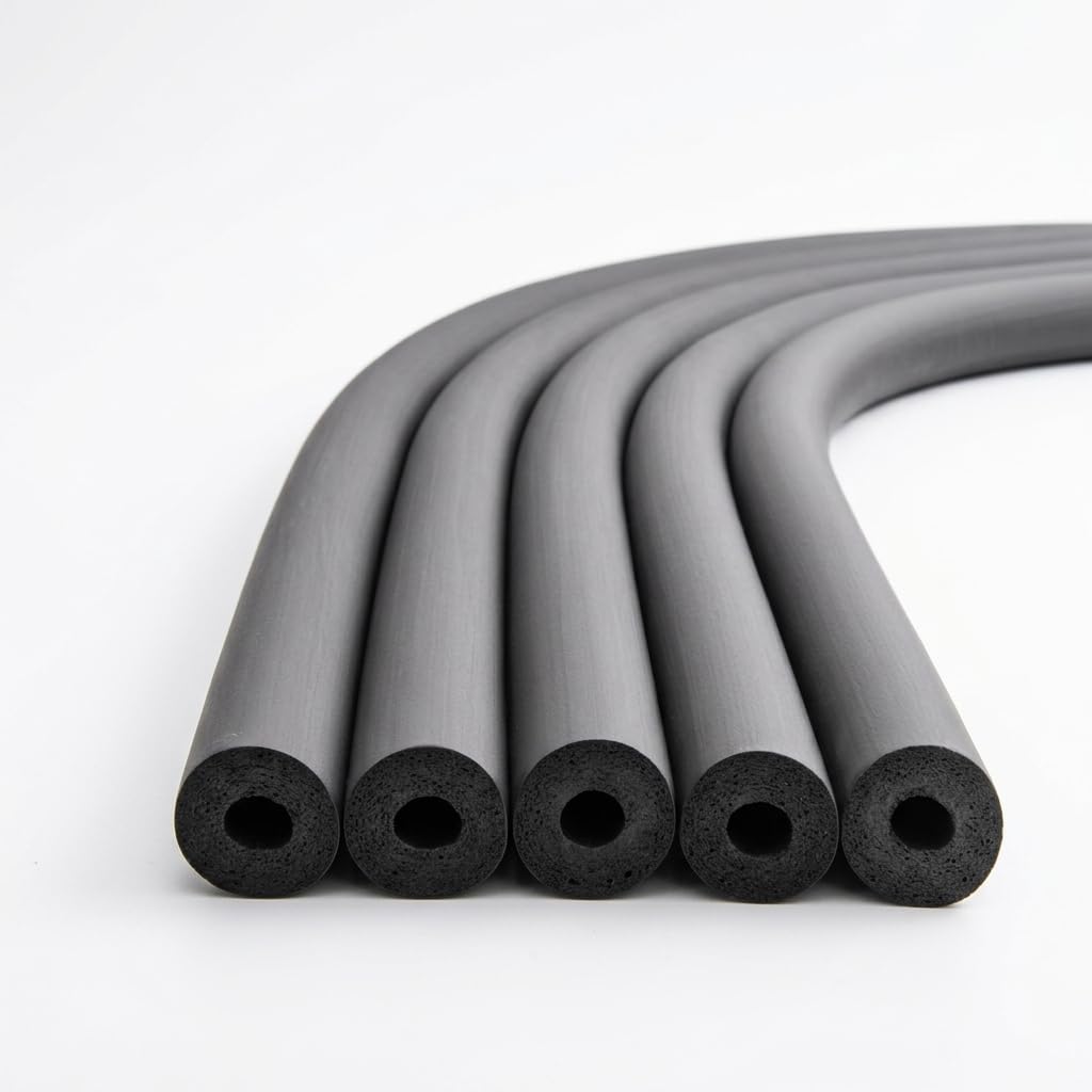 Rohrisolierung Schaumstoff, Heizungsrohr Verkleidung bis 85℃, Flammhemmend & Wasserdicht, Für Klimaanlagen-Kupferrohre, Innendurchmesser 10MM*Dicke 9MM, 1.7 Meter Länge