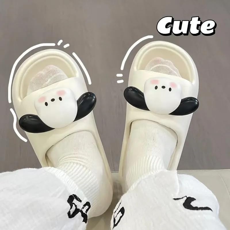 Cute puppy slippers Slippers for Women and Men Soft House Slippers with Slip-on Indoor Outdoor Slippers Creative Gifts wearing beach couple slippers women for lovely gifts2
