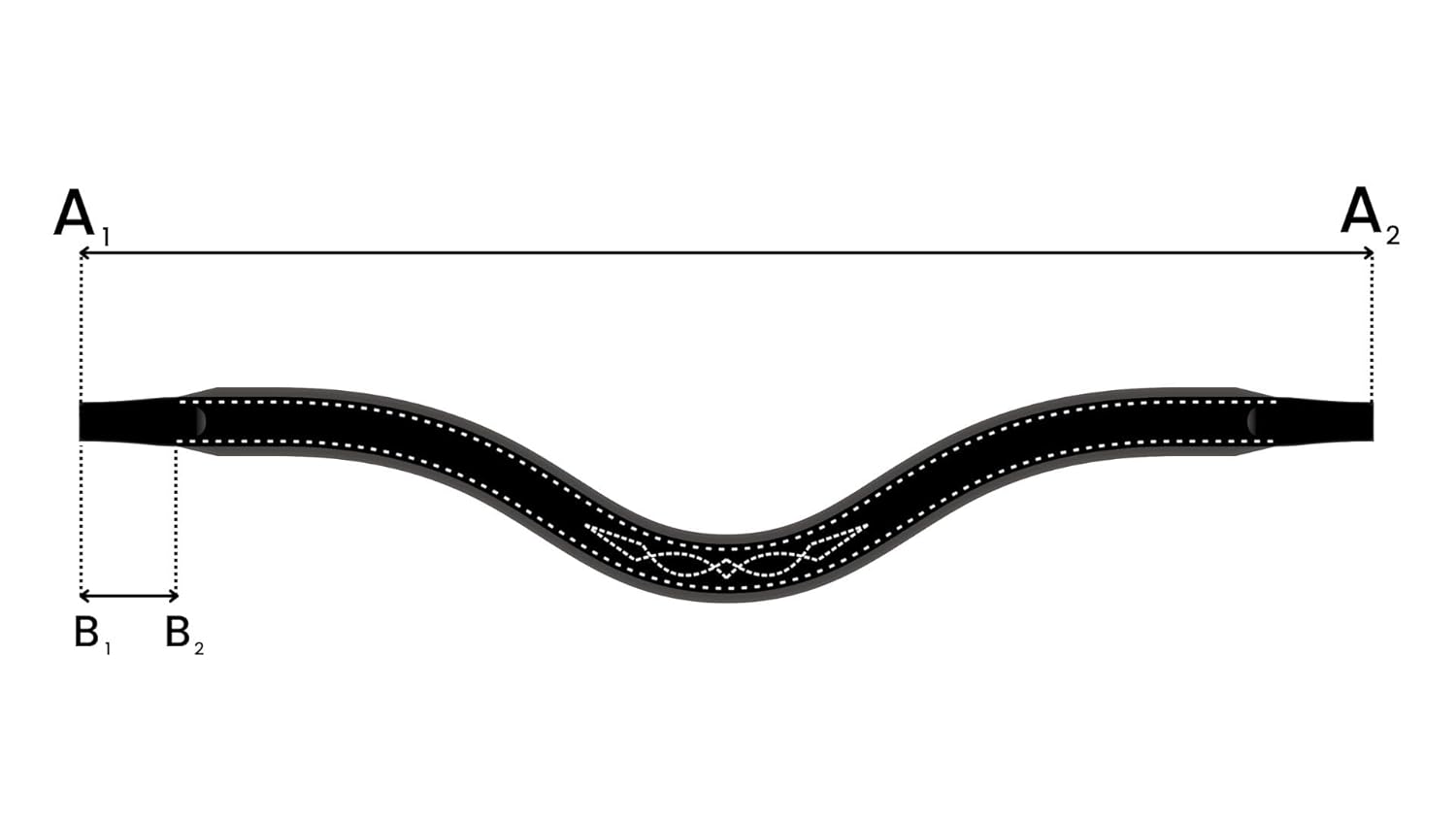 Exion Horse Browband For English Bridle | Curved Shape Padded Equestrian Browband For Show & Dressage | Light Peach, Clear Crystal Browband For Horses