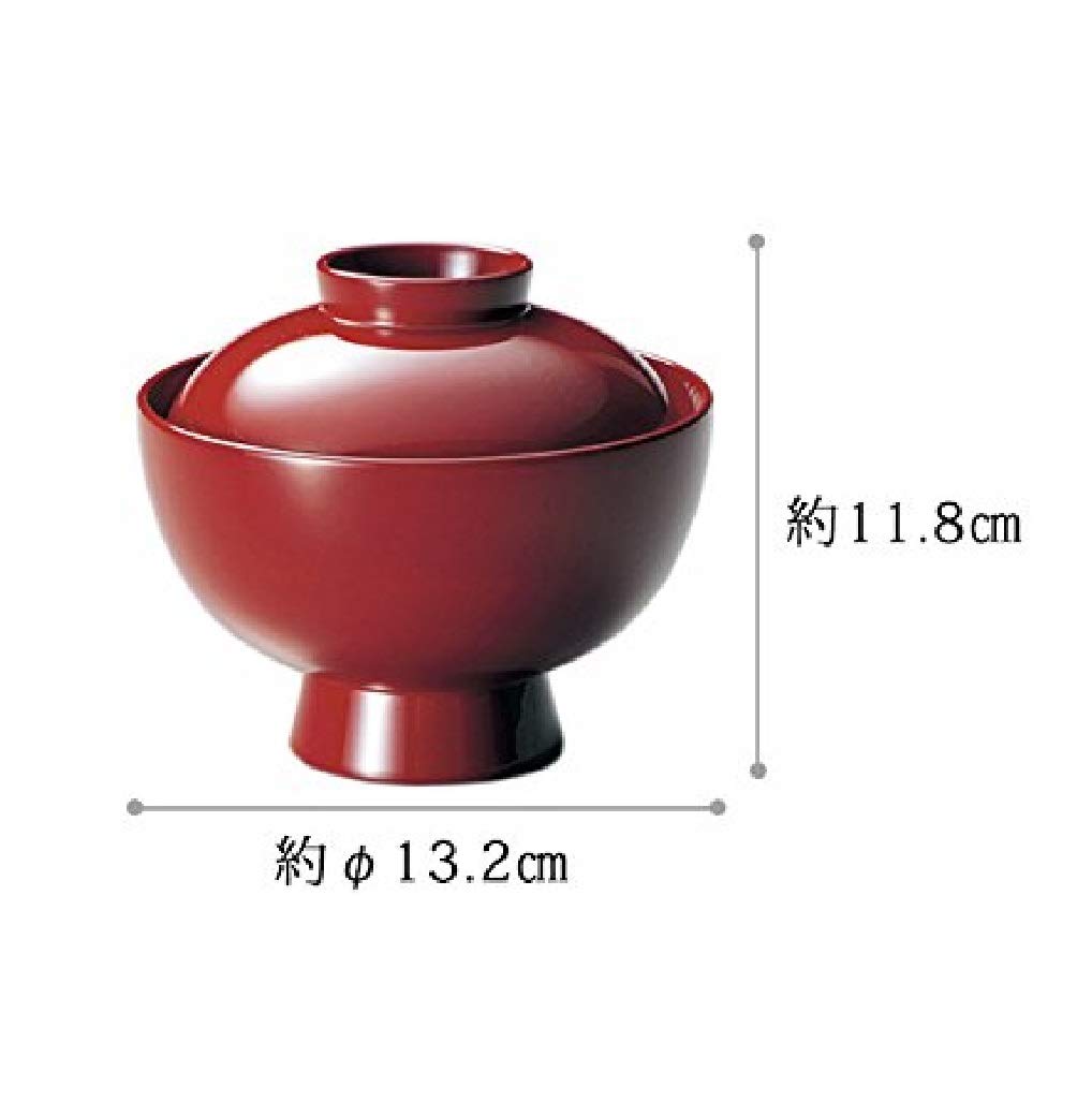 越前塗雑煮椀 約12.8cm、 越前 日月まゆ型雑煮椀 – 漆器 高翆