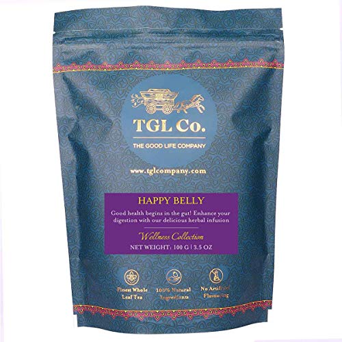 Image of TGL Co. Happy Belly Loose Leaf Tea 100 Gm | Help Digestion | Control Bloating | Rich in anti - Oxidants