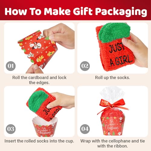 Image of HAPPYPOP Christmas Socks for Men Women - Christmas Gifts Stocking Stuffers for Teens Animals